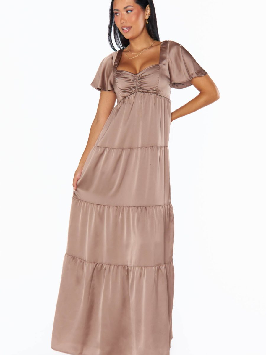 Nicole Maxi Dress ~ Dune Luxe Satin