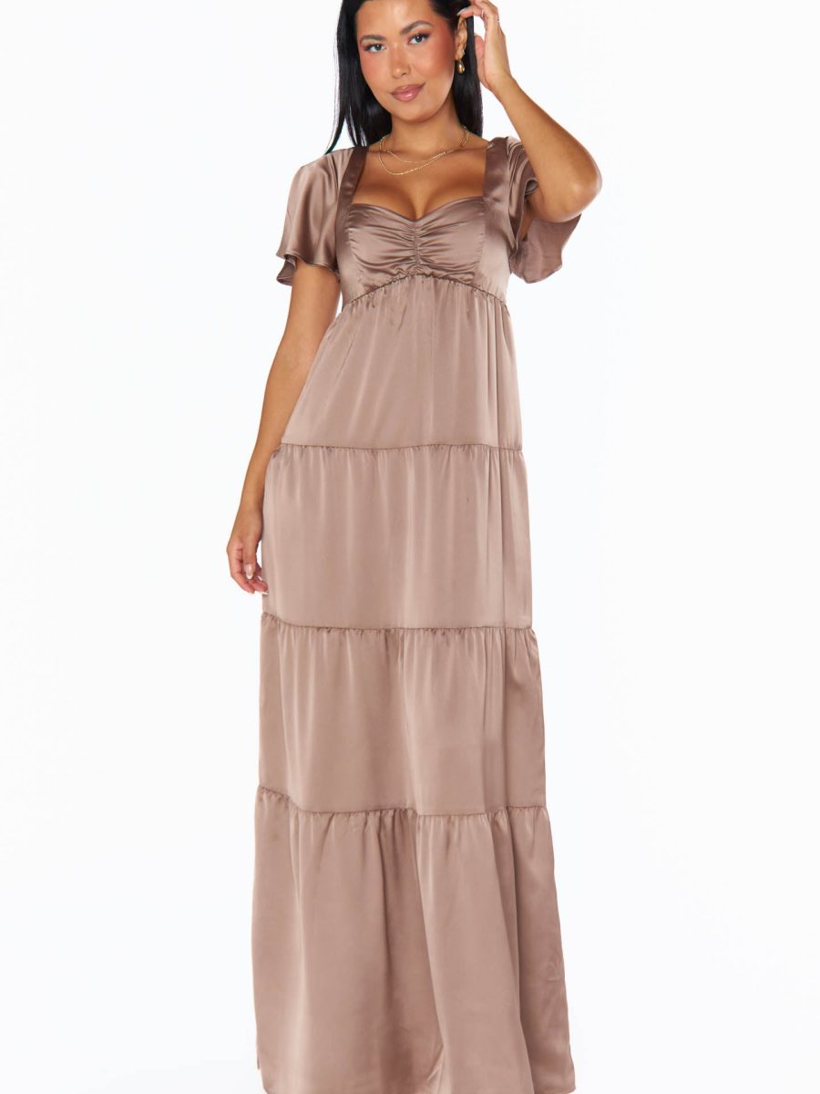 Nicole Maxi Dress ~ Dune Luxe Satin