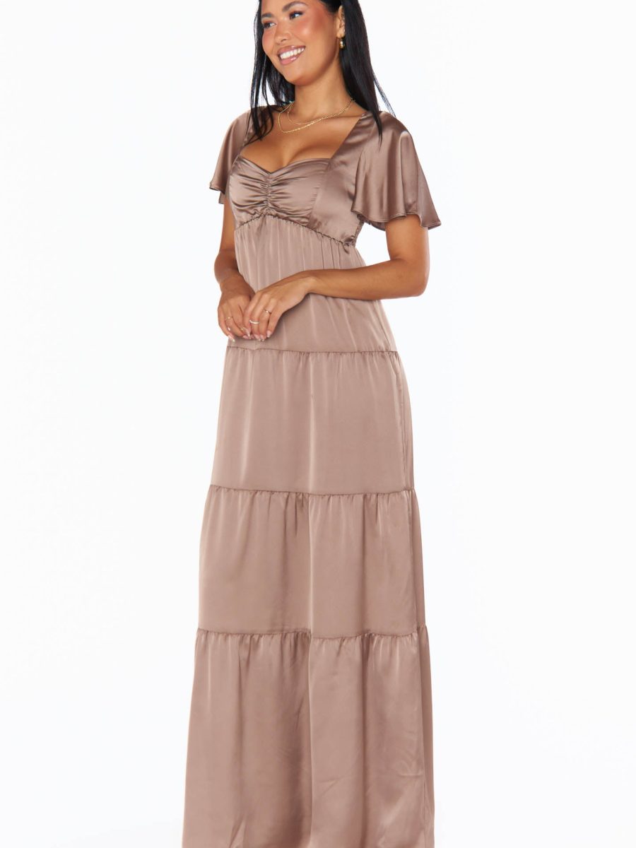 Nicole Maxi Dress ~ Dune Luxe Satin