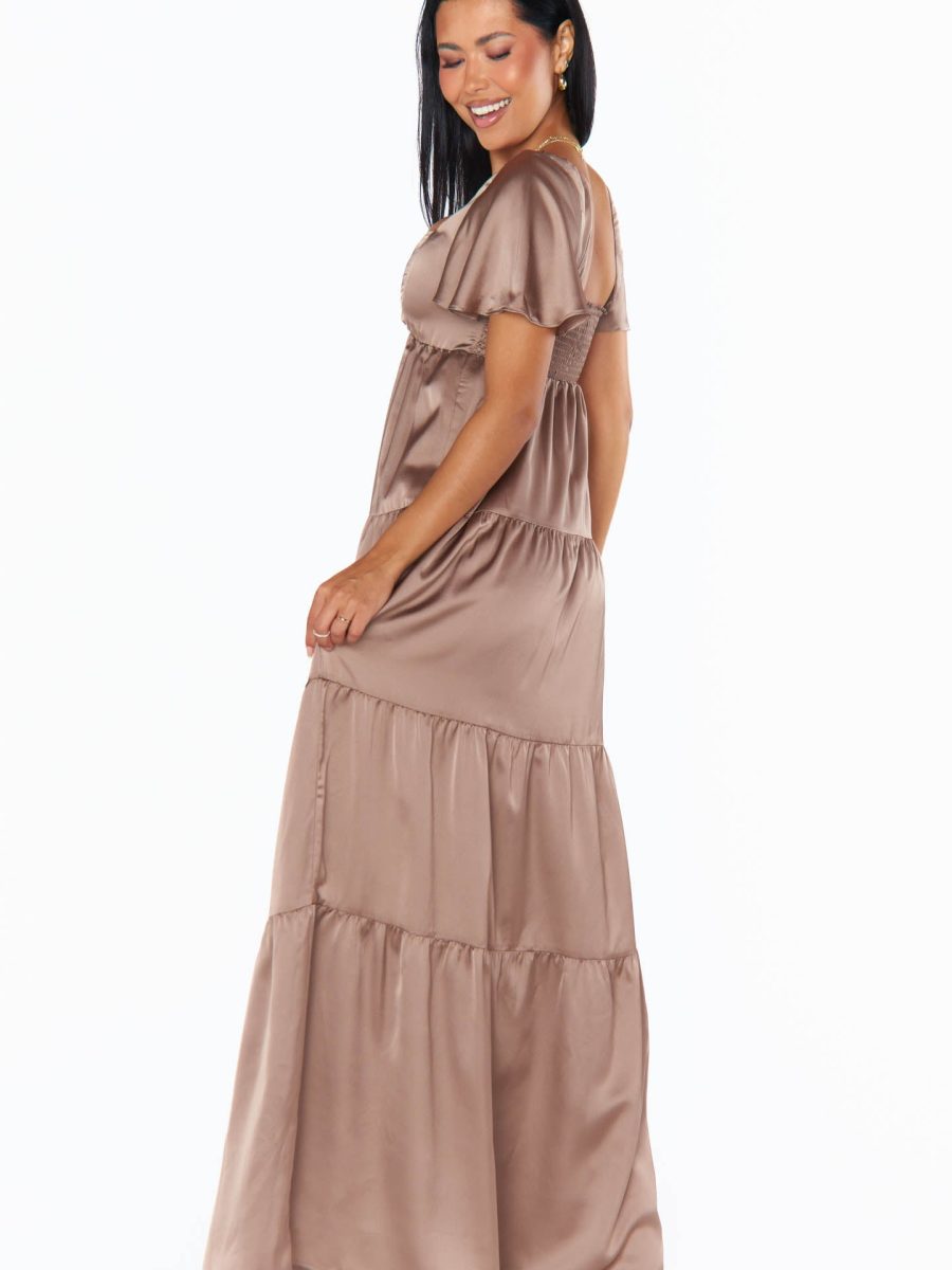 Nicole Maxi Dress ~ Dune Luxe Satin