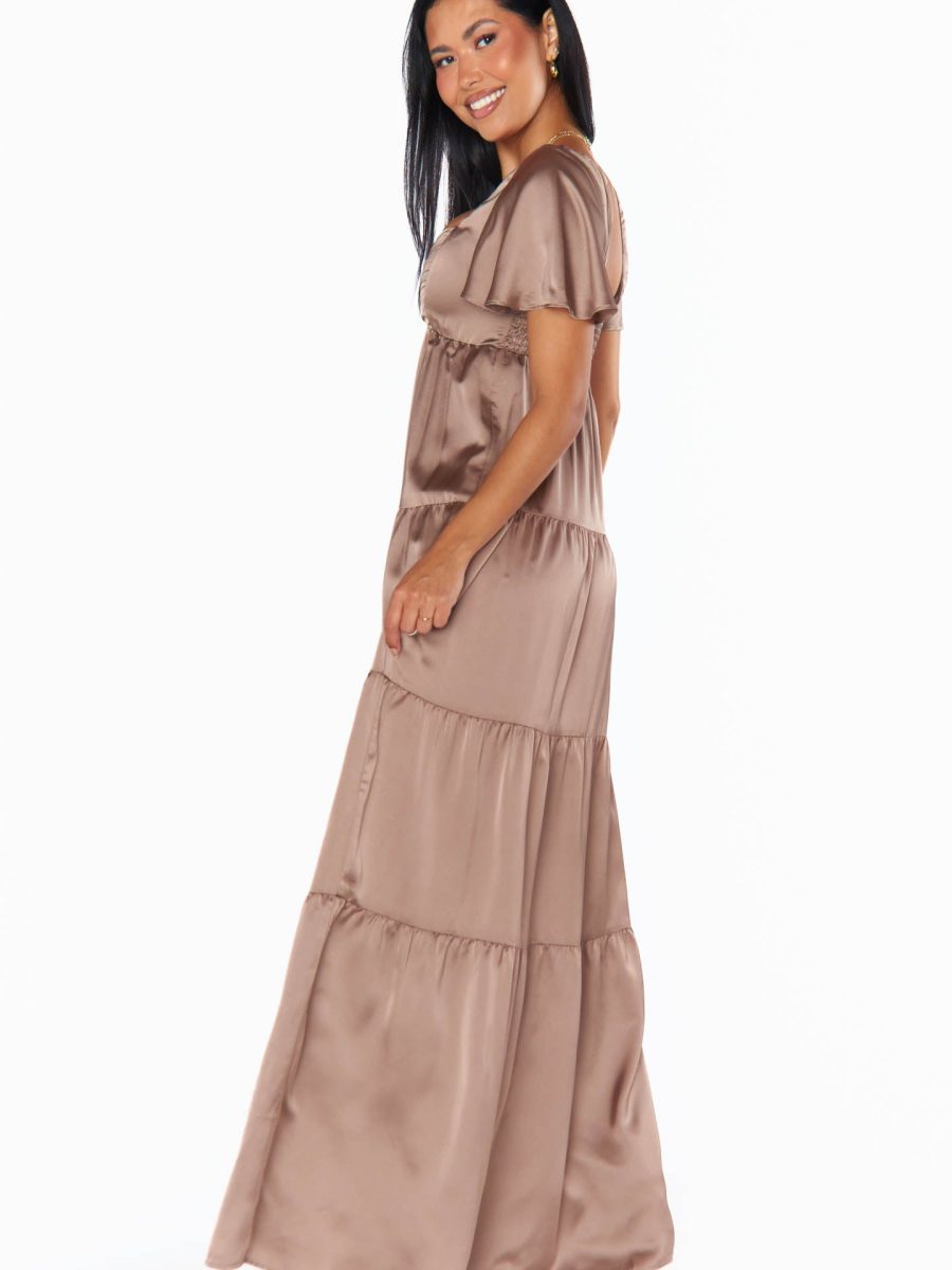 Nicole Maxi Dress ~ Dune Luxe Satin