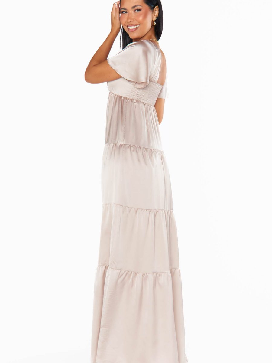 Nicole Maxi Dress ~ Show Me The Ring Luxe Satin