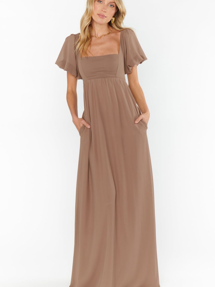 Nora Maxi Dress ~ Dune Chiffon