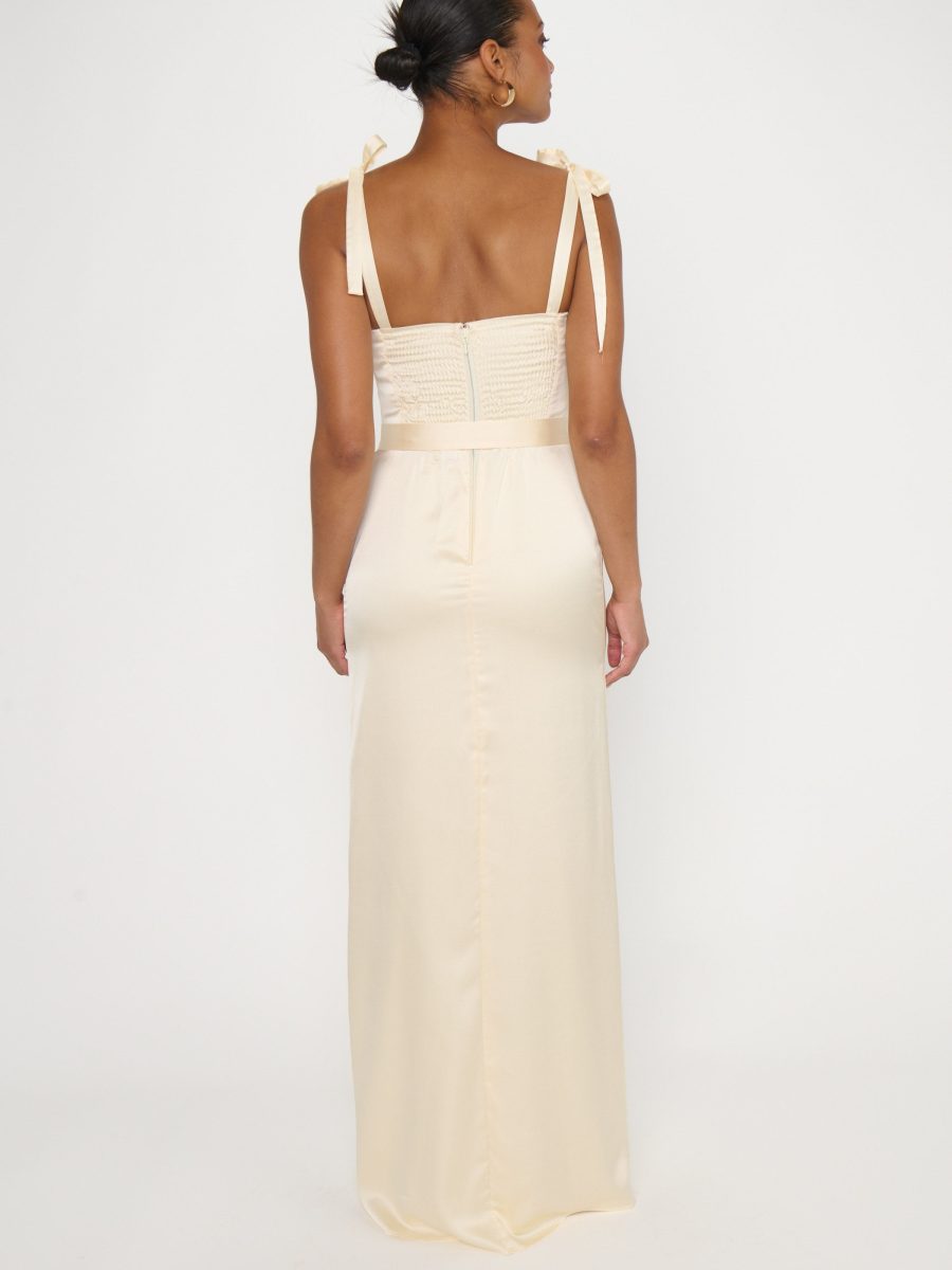 Willow Maxi Dress ~ Buttercream Luxe Satin