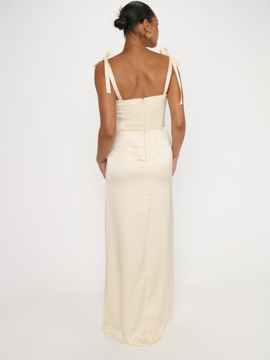 Willow Maxi Dress ~ Buttercream Luxe Satin