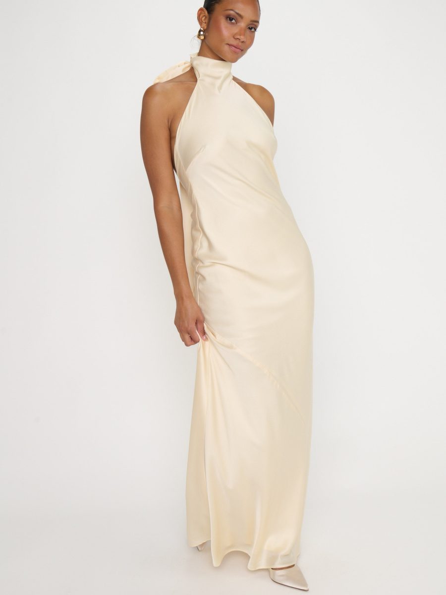 Lisa Maxi Dress ~ Buttercream Luxe Satin
