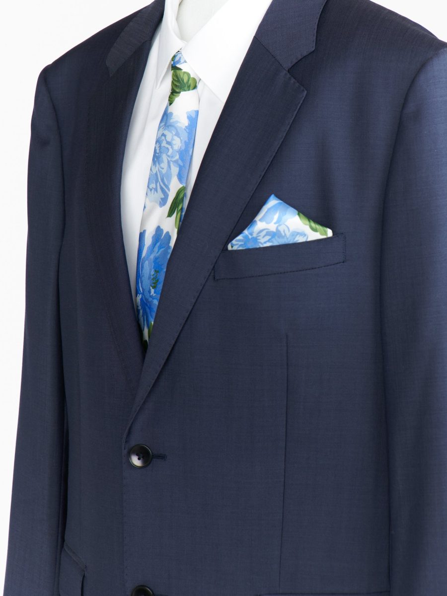 Nico Neck Tie ~ Cottage Floral Blue
