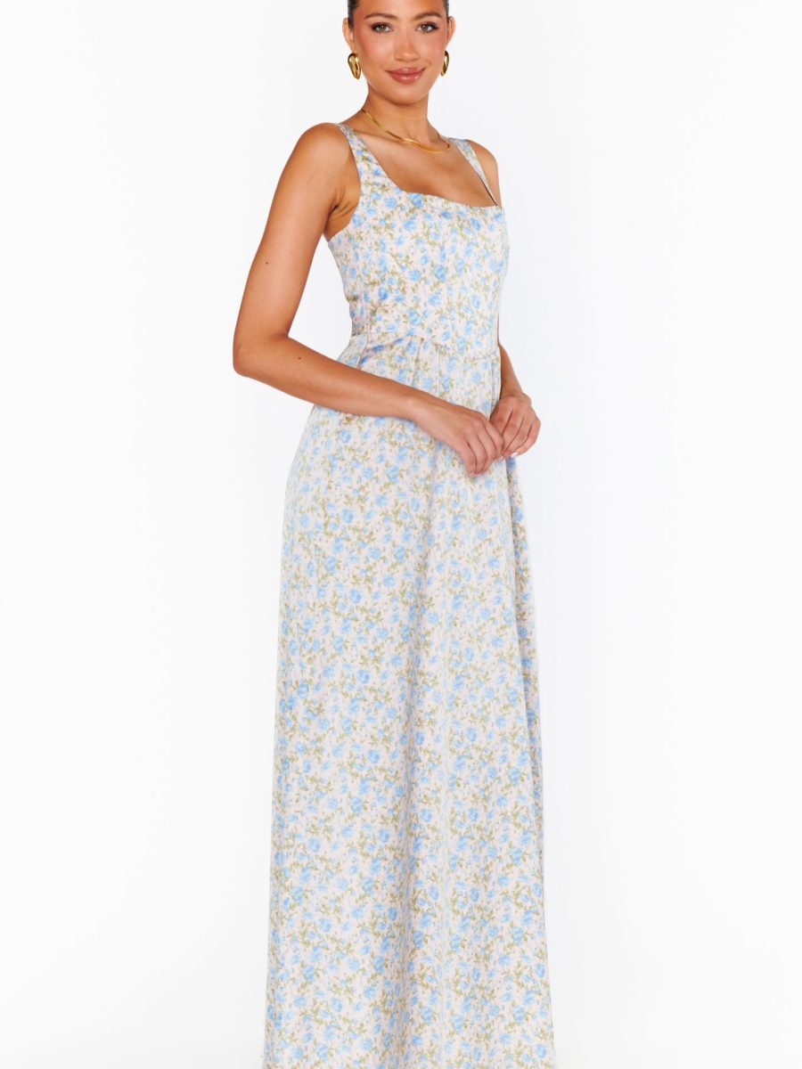 Nina Maxi Dress ~ Charming Rose Luxe Satin