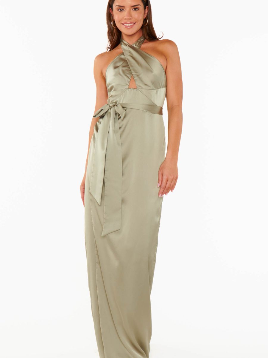 Moss Green Luxe Satin