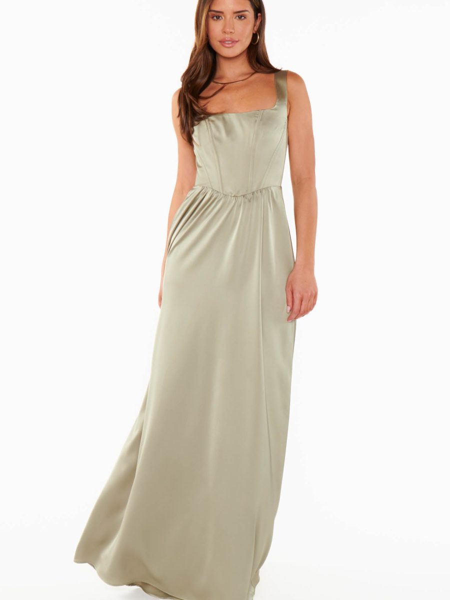 Moss Green Luxe Satin