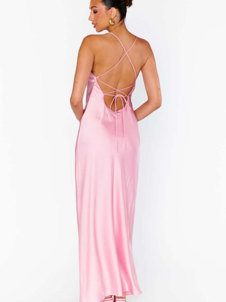 Dani Slip Dress ~ Light Pink Luxe Satin