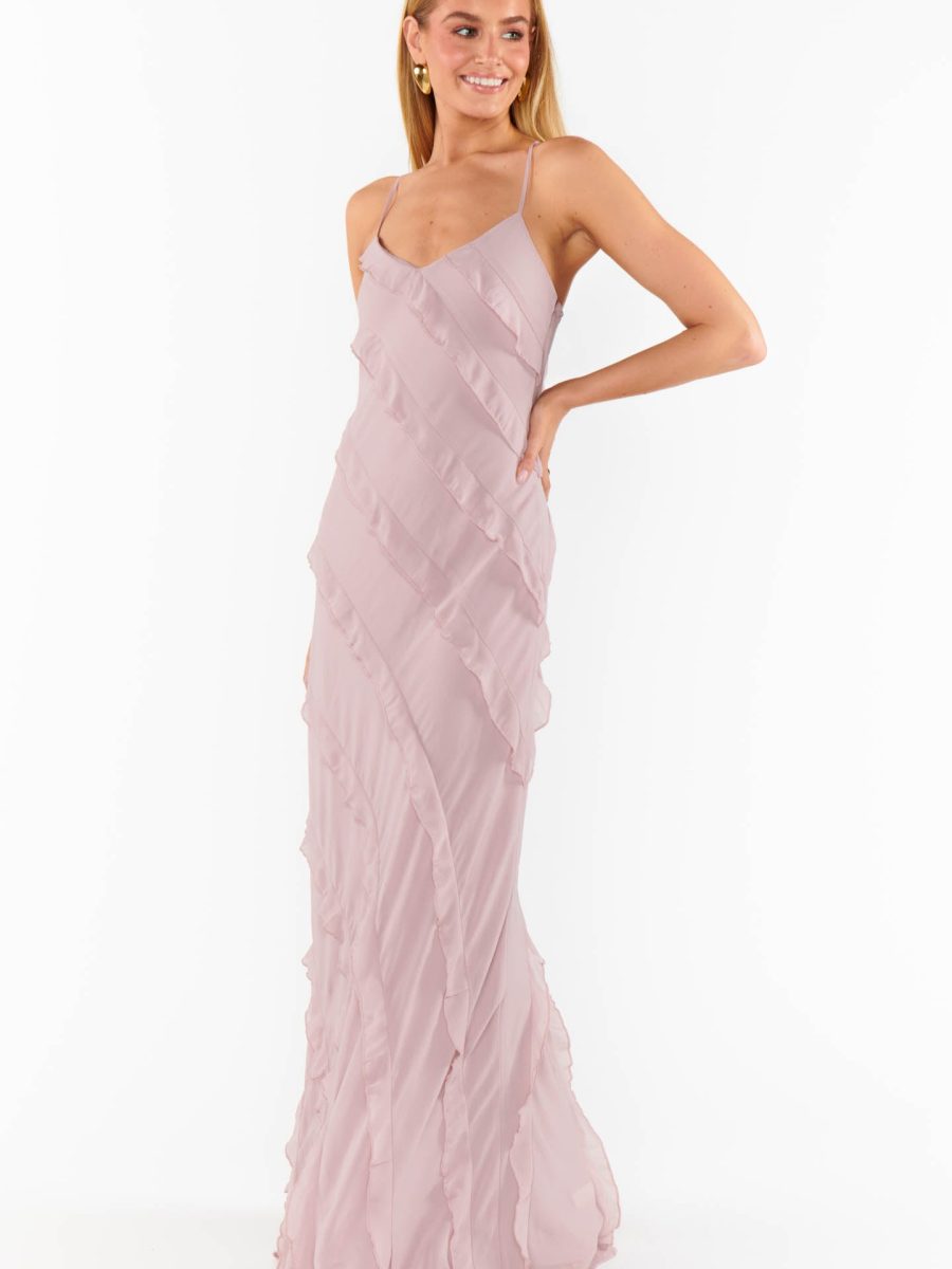 Neutral Mauve Chiffon