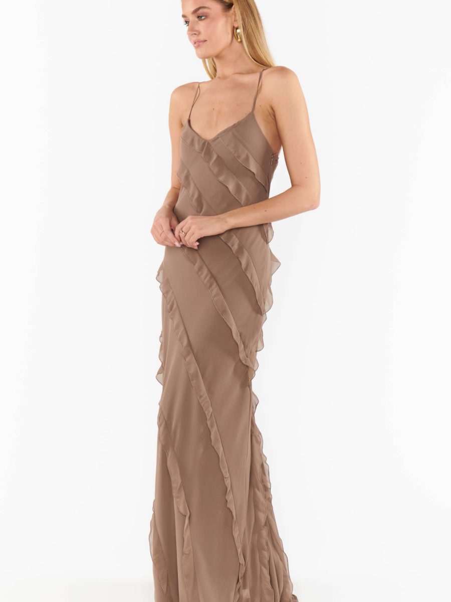 Romance Ruffle Dress ~ Dune Chiffon