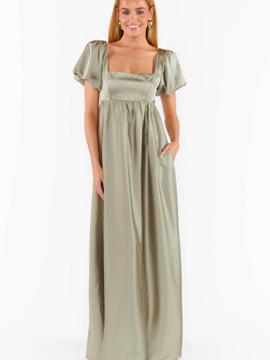 Moss Green Luxe Satin