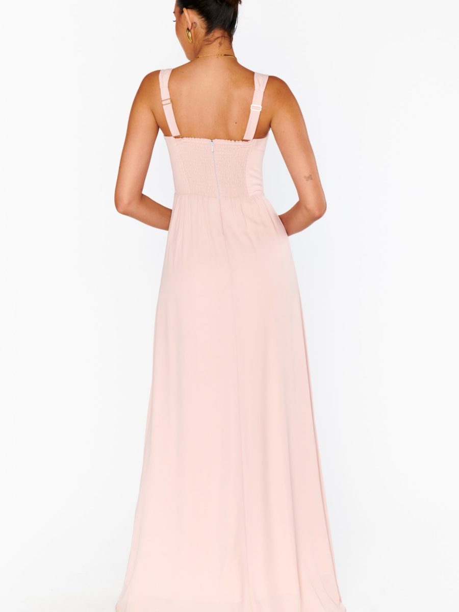 Nina Maxi Dress ~ Dusty Blush Crisp