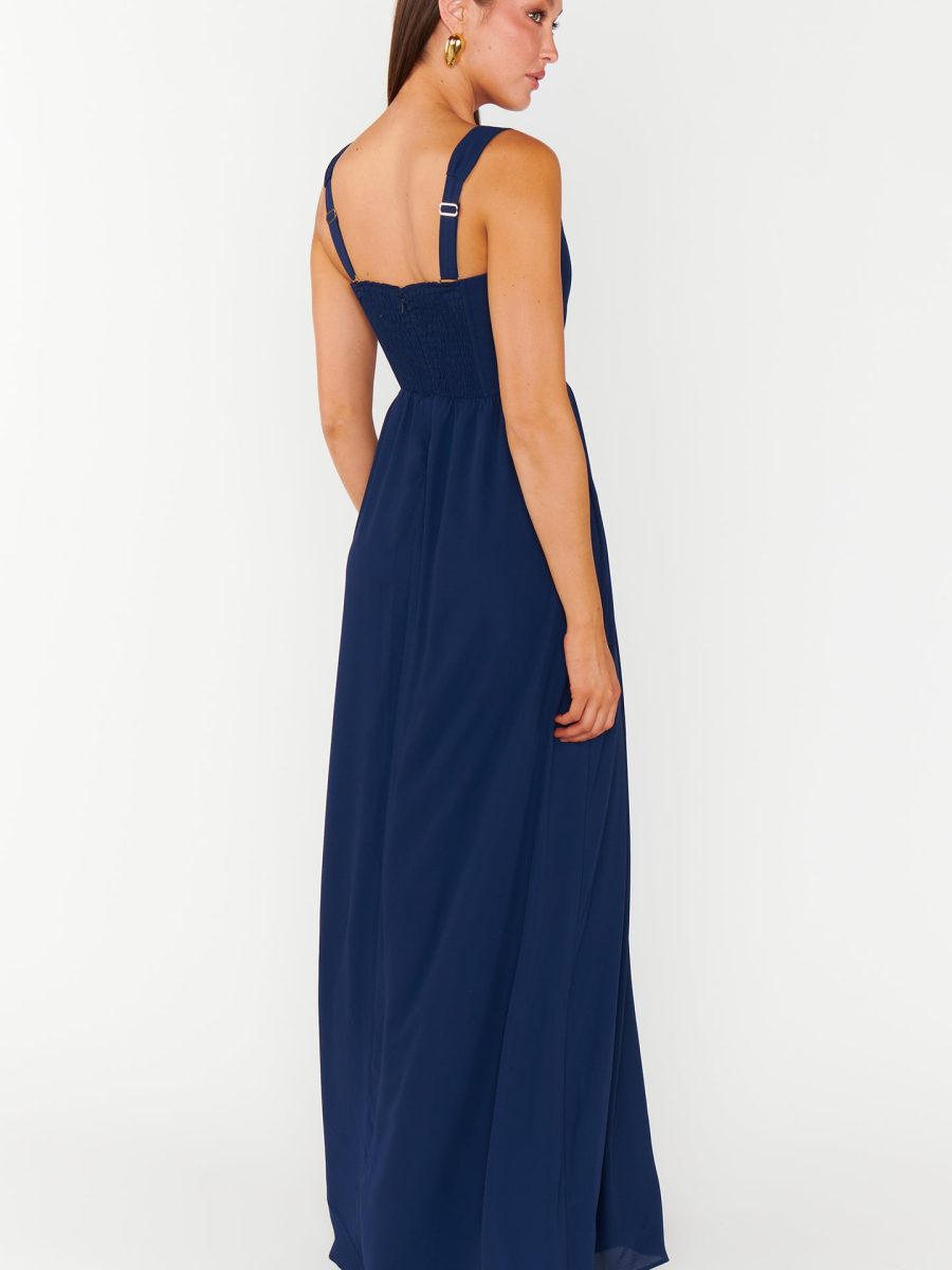 Nina Maxi Dress ~ Rich Navy Crisp