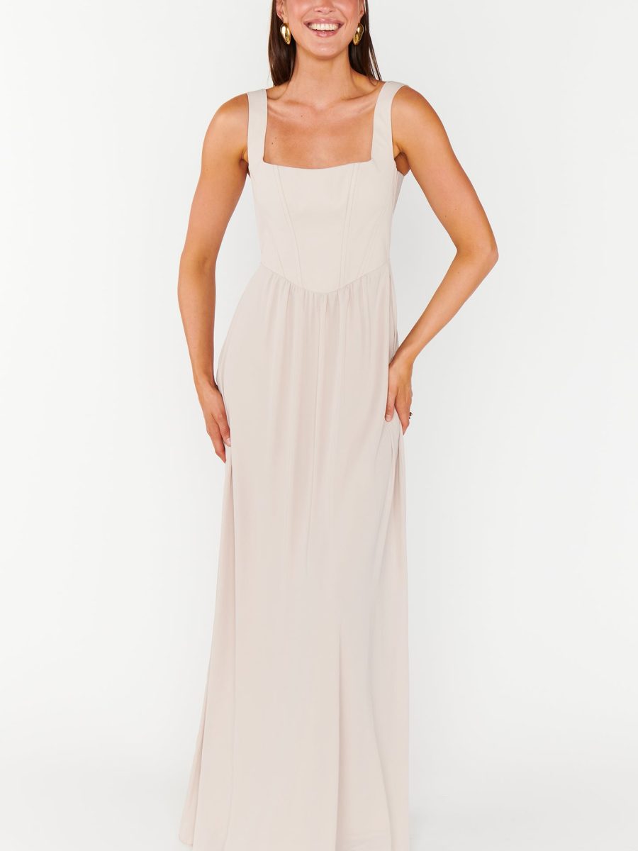 Nina Maxi Dress ~ Show Me the Ring Crisp