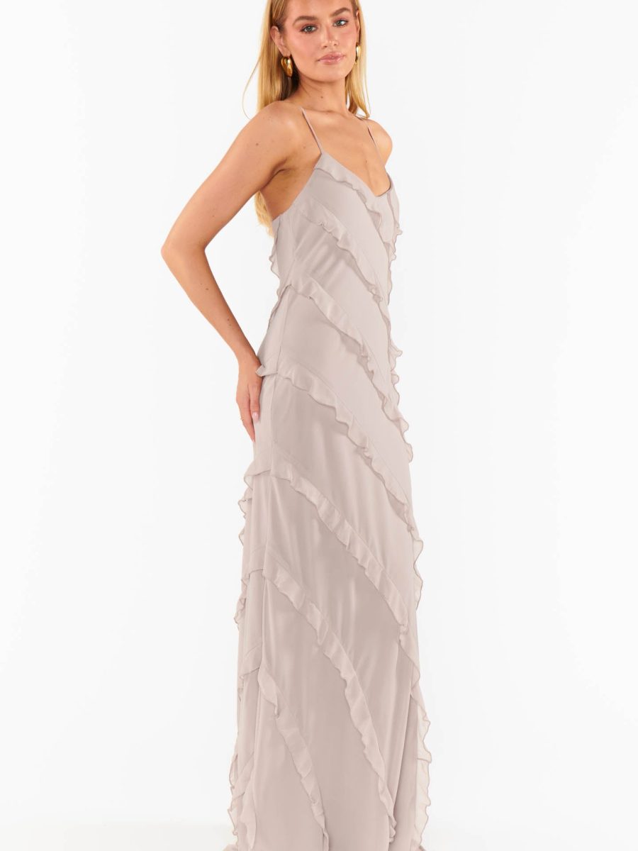 Romance Ruffle Dress ~ Show Me the Ring Crisp