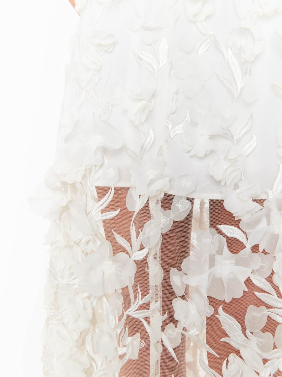 Stephanie Dress ~ 3D Floral Embroidery