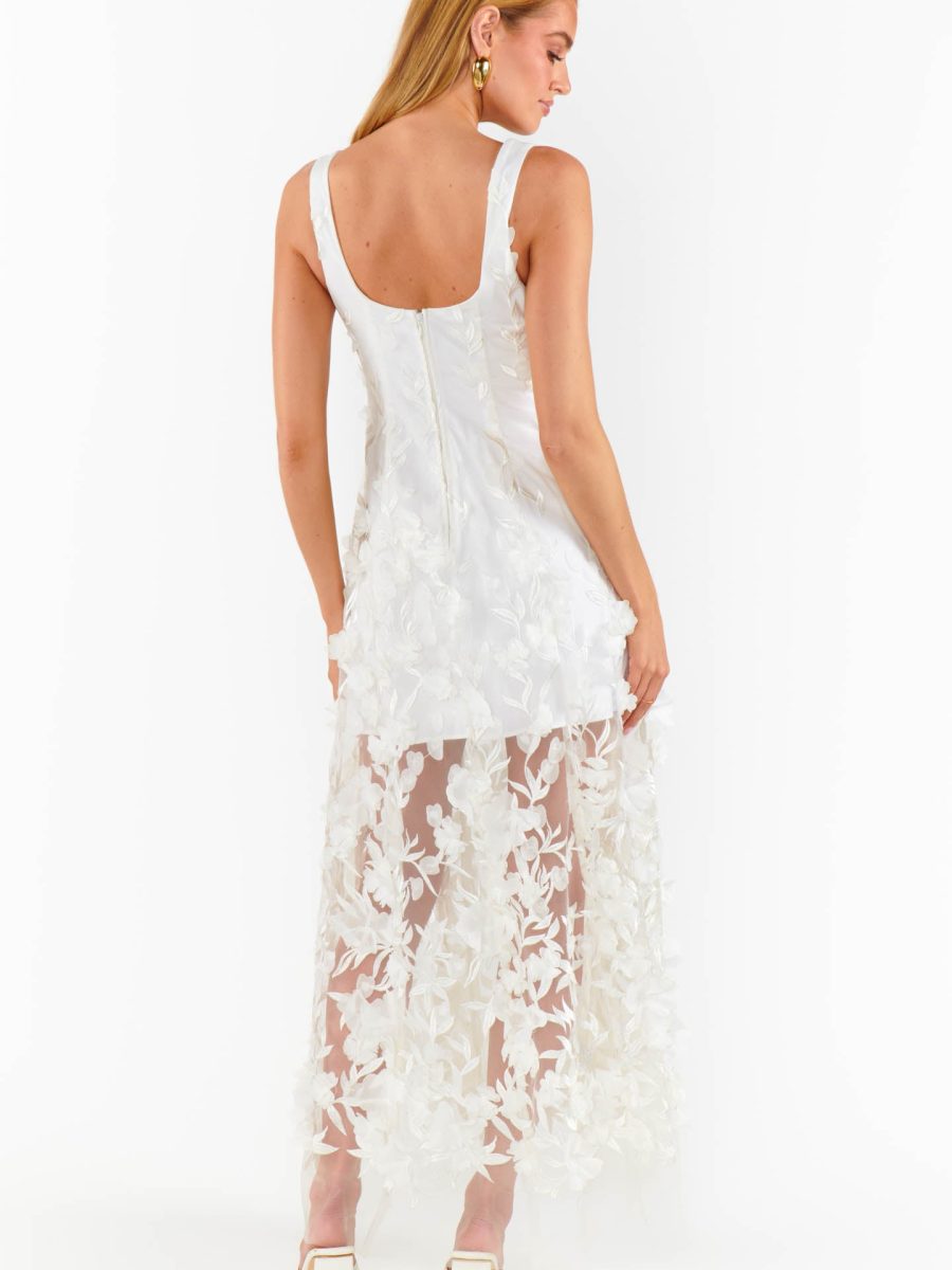 Stephanie Dress ~ 3D Floral Embroidery