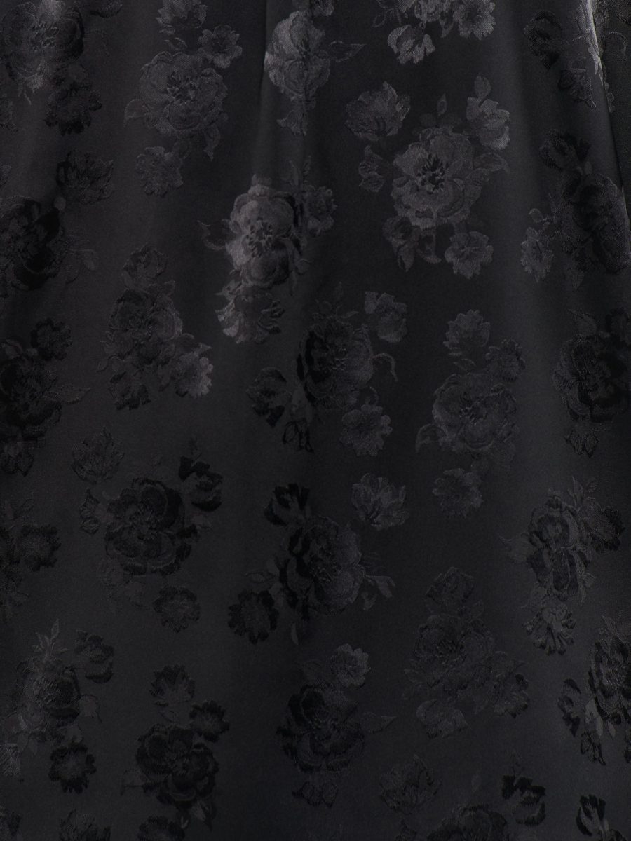 Classic Cropped PJ Set ~ Black Floral Silky