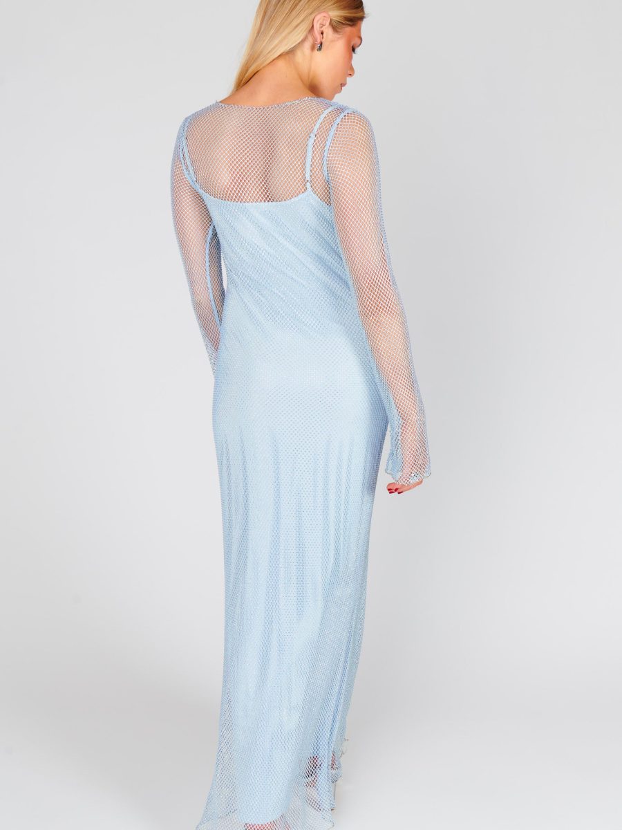 Iconic Maxi Dress ~ Light Blue Glitz