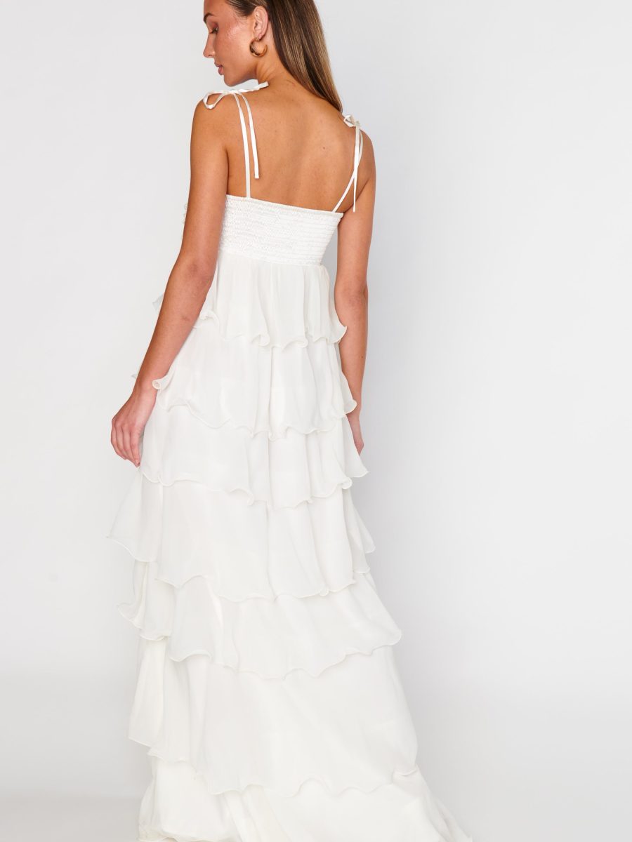 Gabriella Maxi Dress ~ White Enchanted Embellishment