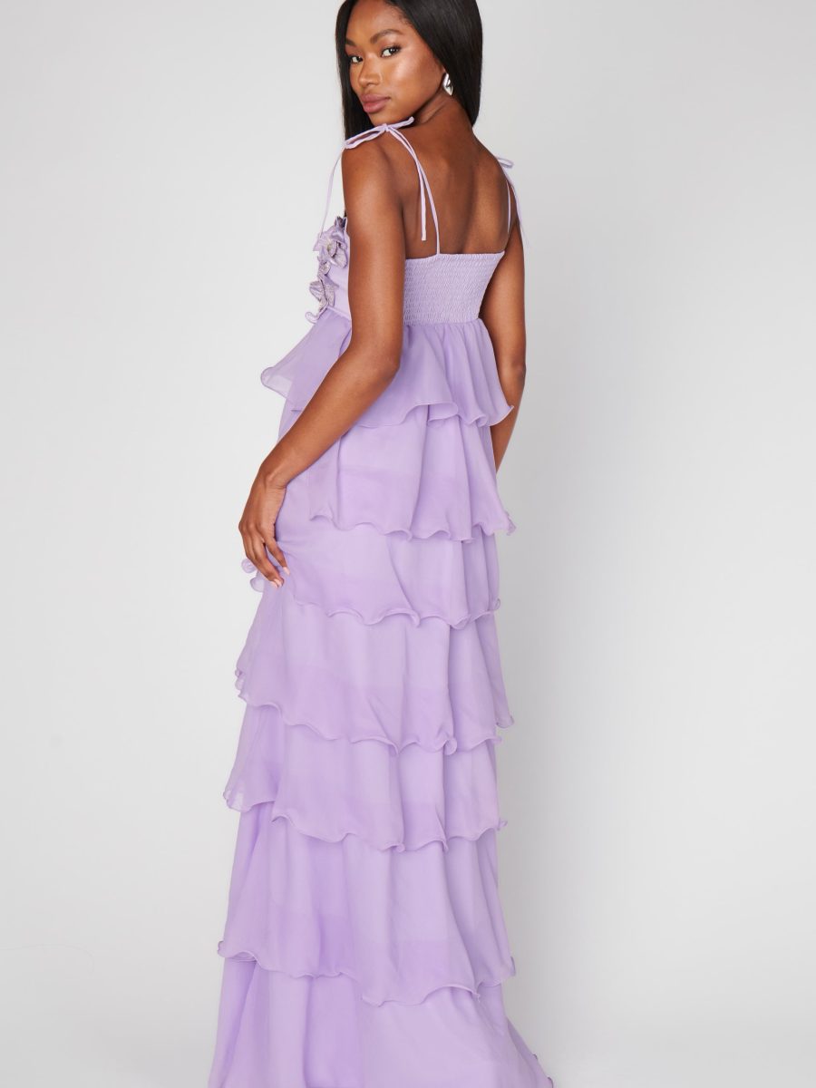 Gabriella Maxi Dress ~ Lilac Enchanted Embellishment