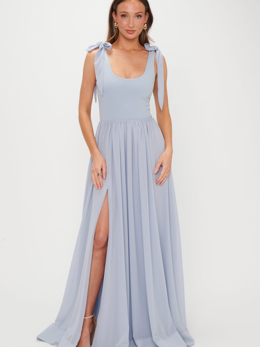 Steel Blue Chiffon