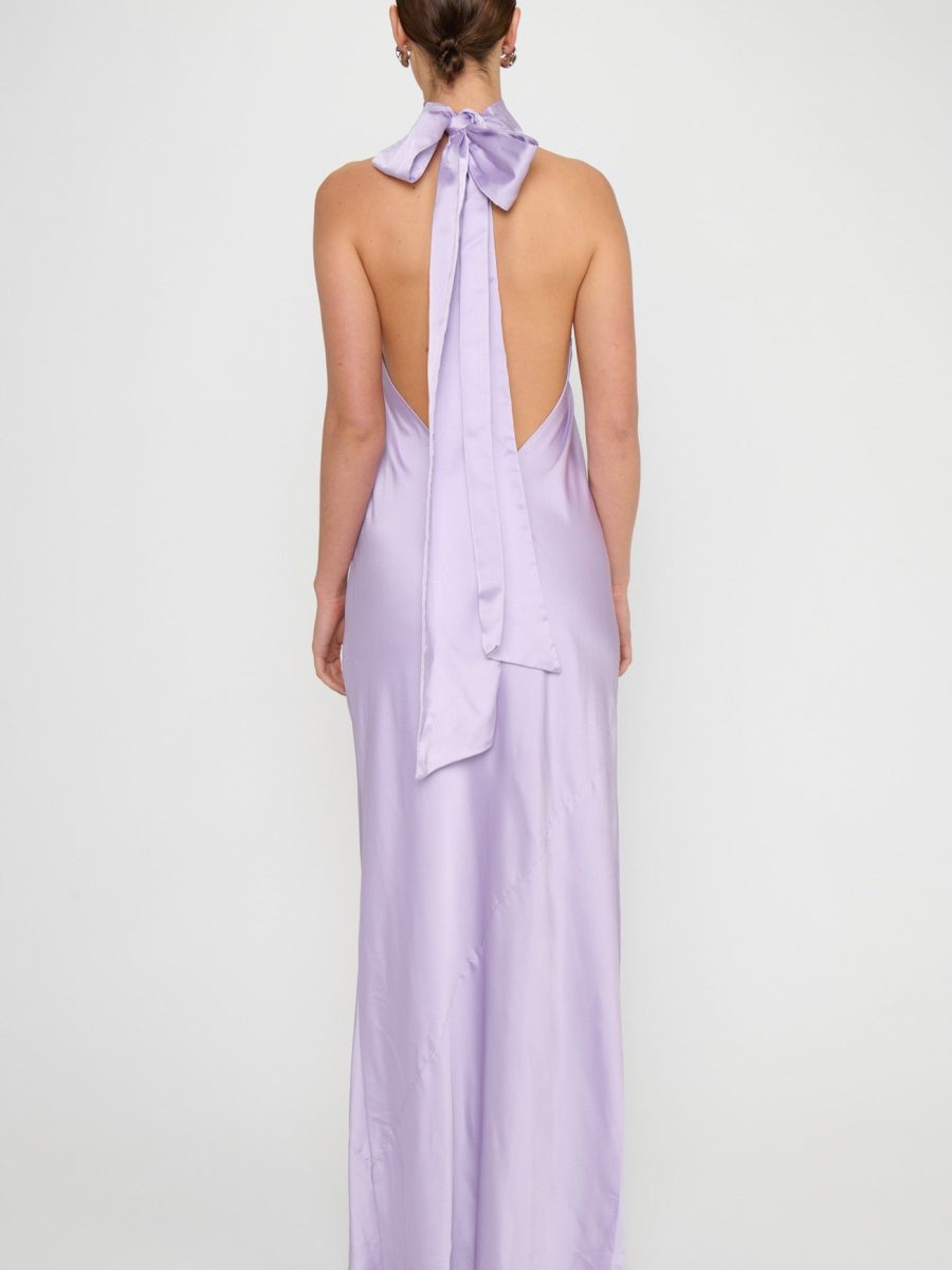 Lisa Maxi Dress ~ Lavender Luxe Satin
