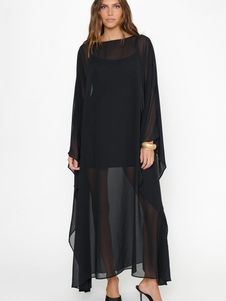 Olsen Maxi Dress ~ Black Chiffon