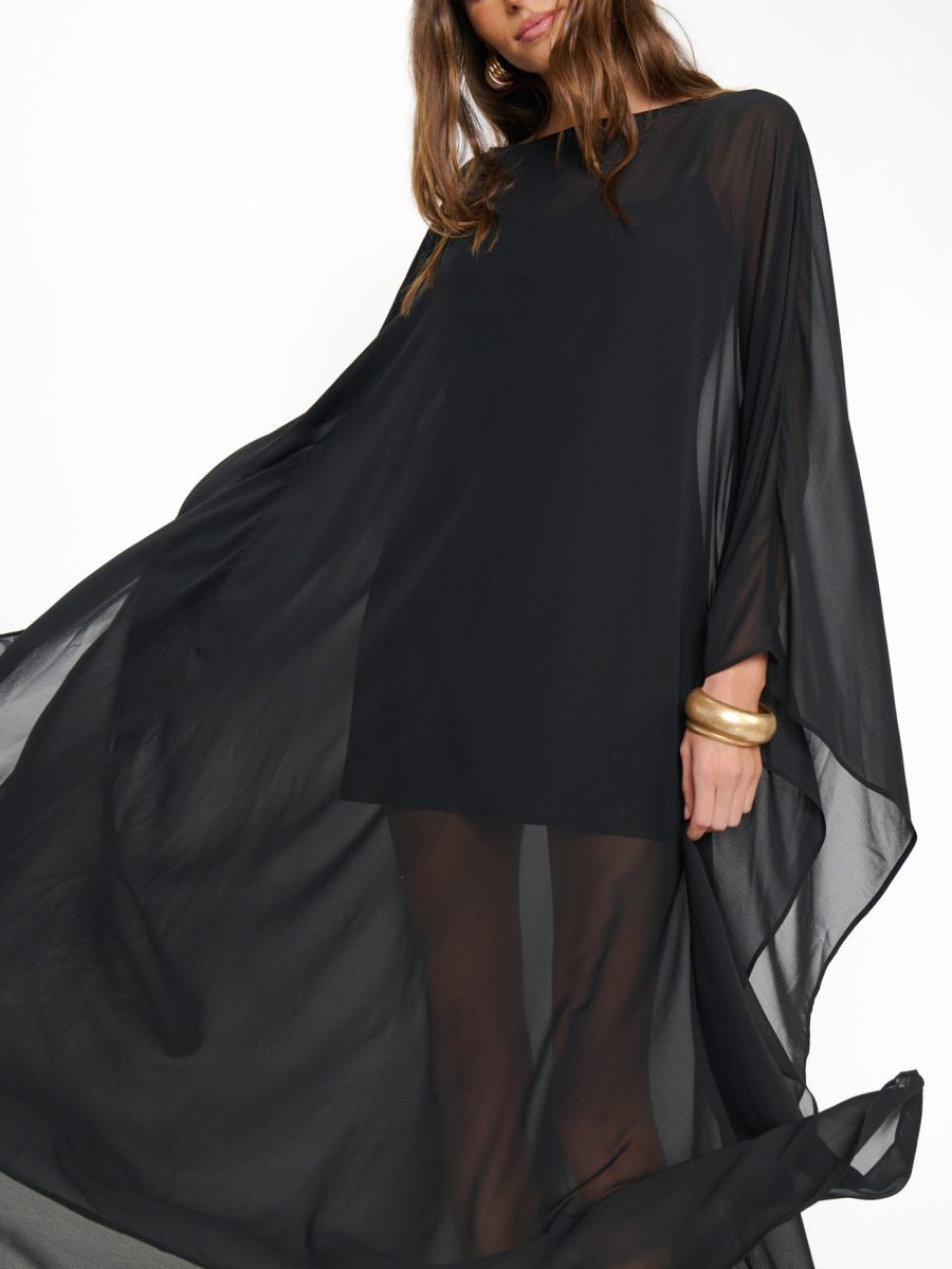 Olsen Maxi Dress ~ Black Chiffon