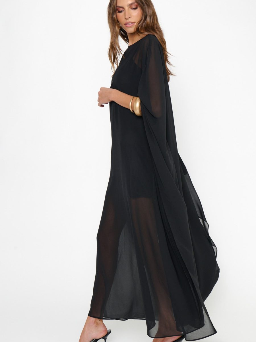 Olsen Maxi Dress ~ Black Chiffon