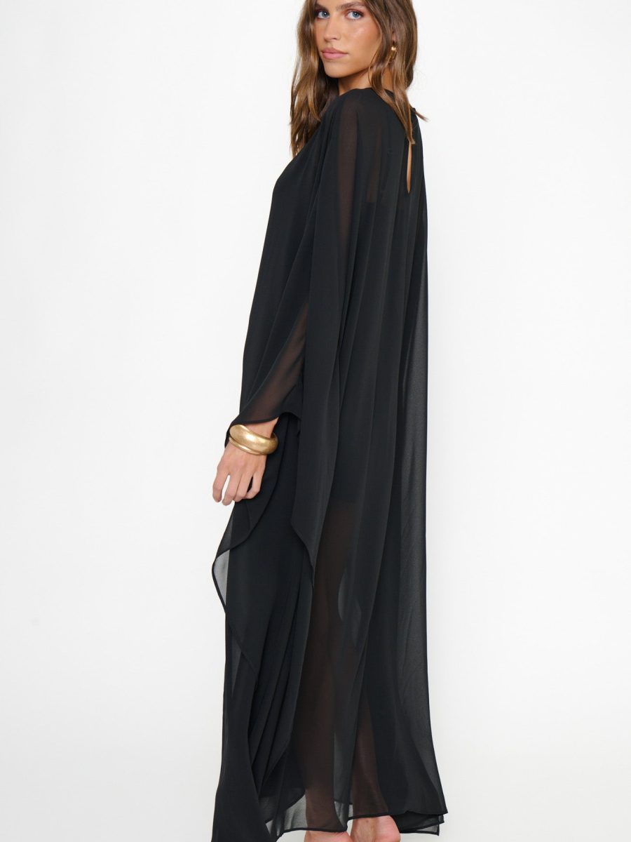 Olsen Maxi Dress ~ Black Chiffon