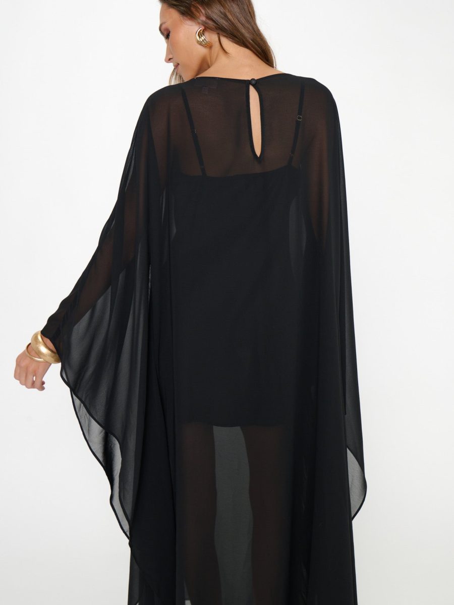 Olsen Maxi Dress ~ Black Chiffon