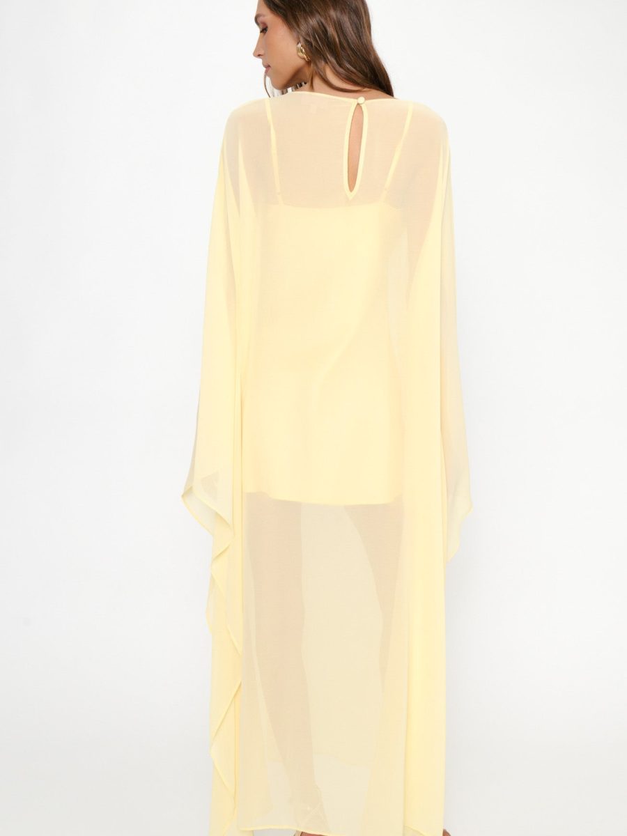 Olsen Maxi Dress ~ Pale Yellow Chiffon