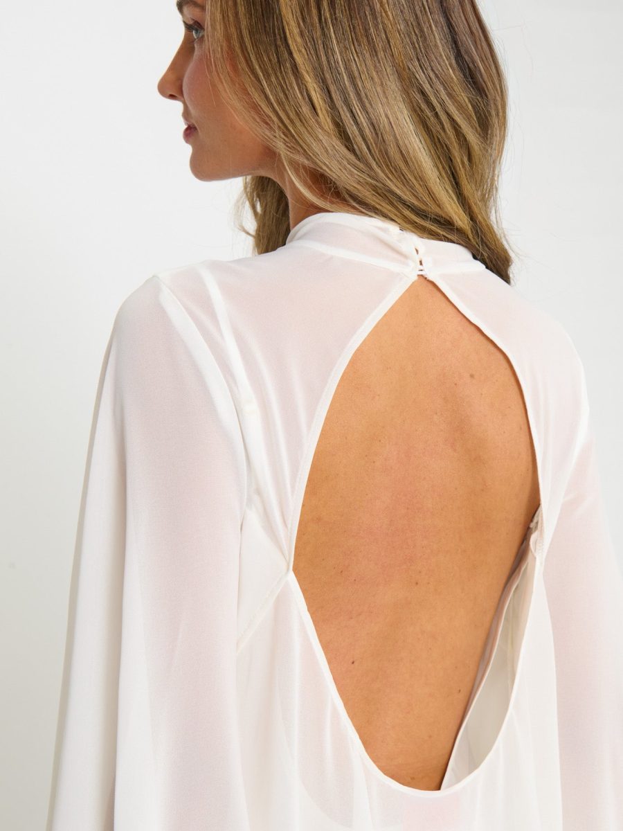 Katelyn Mini Dress ~ Wedding Cake Chiffon