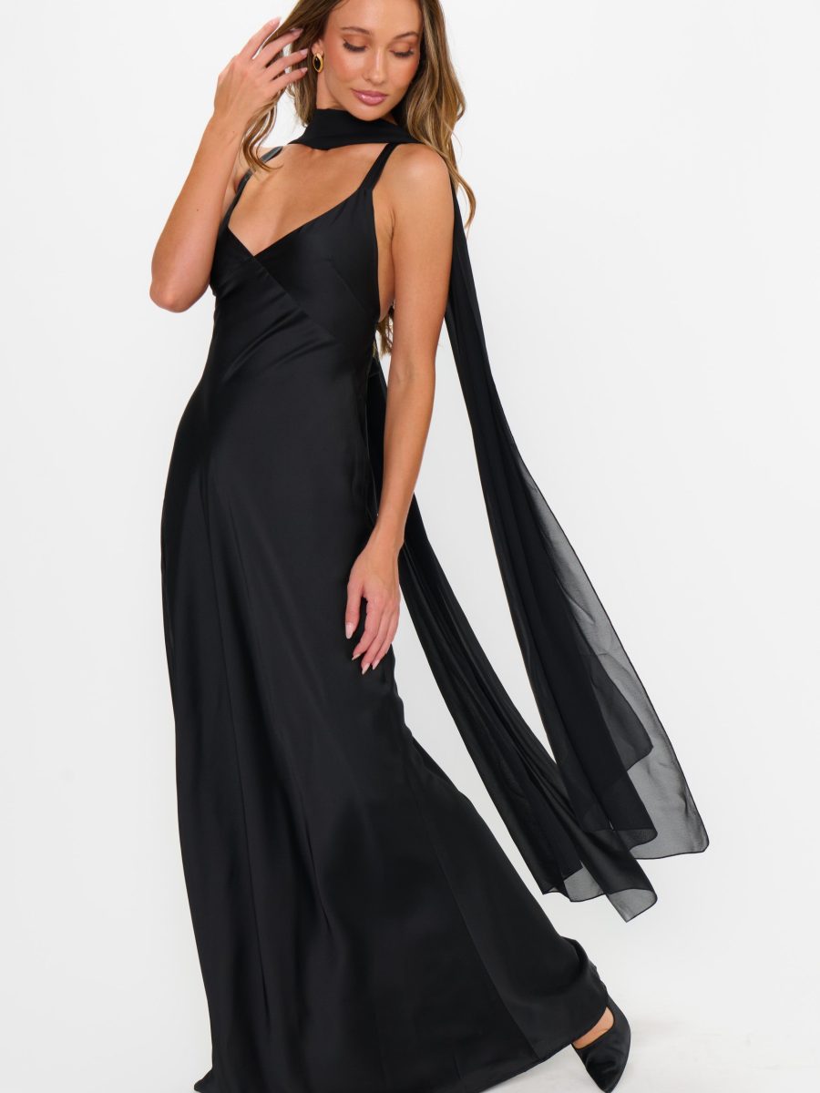 Soiree Shawl ~ Black Chiffon