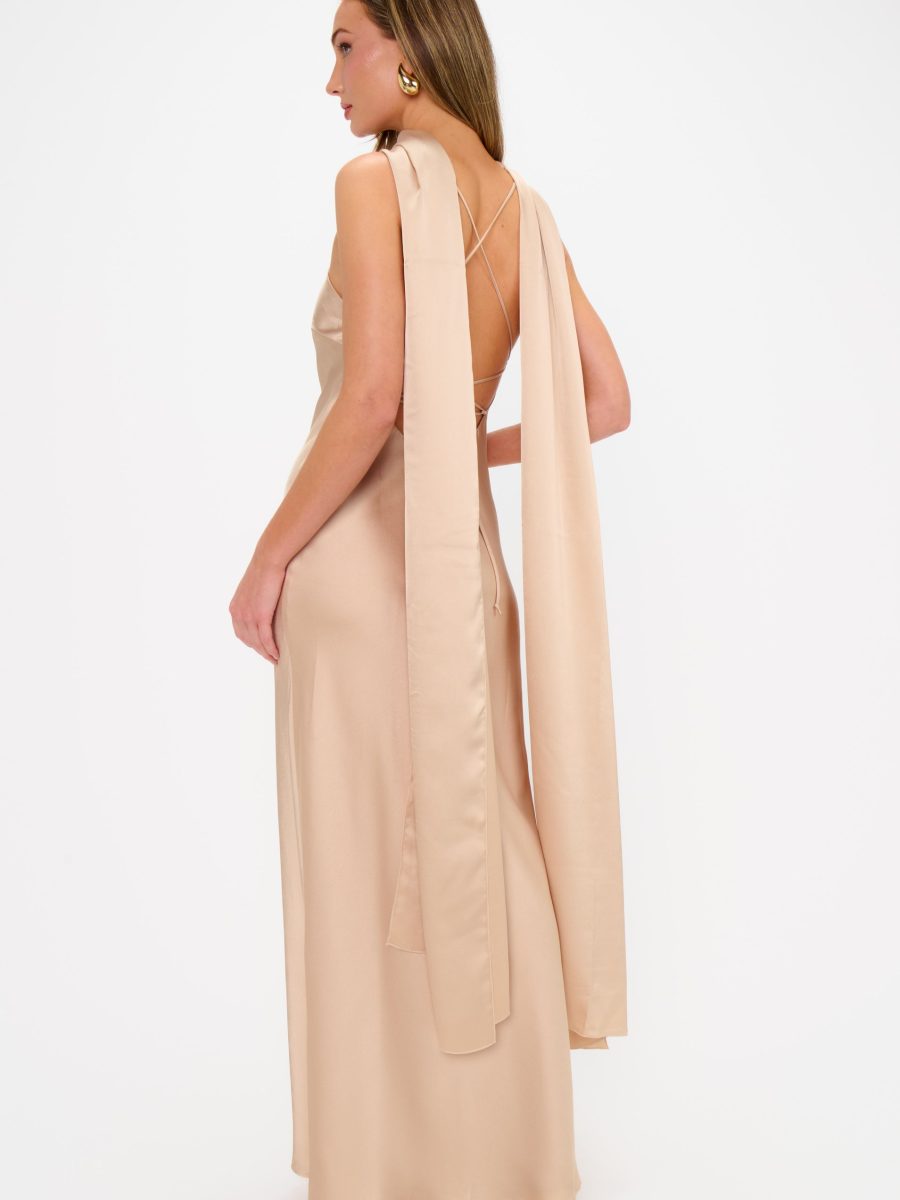 Soiree Shawl ~ Champagne Luxe Satin