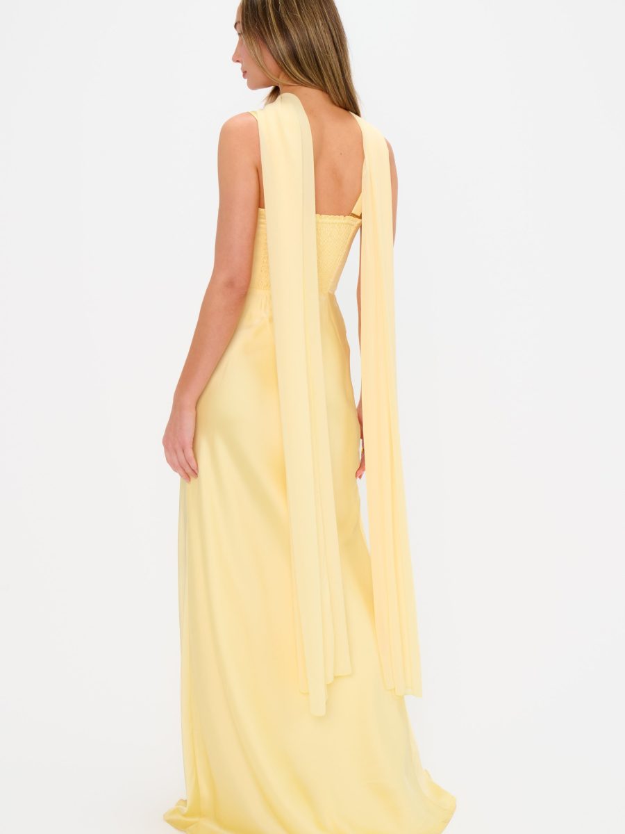 Soiree Shawl ~ Pale Yellow Chiffon