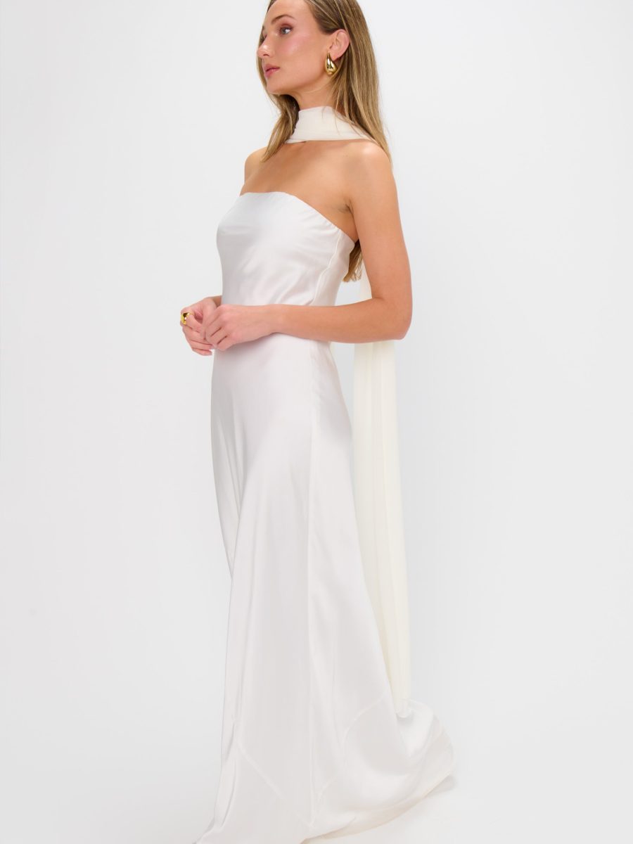 Soiree Shawl ~ Wedding Cake Chiffon
