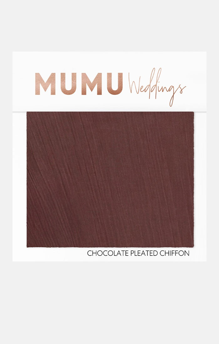 Chocolate Pleated Chiffon