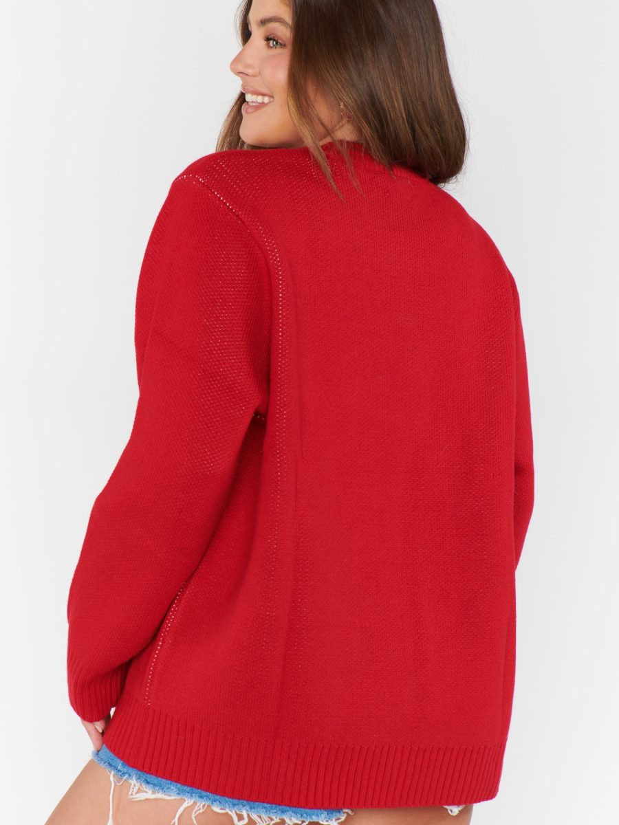Varsity Sweater ~ Win Graphic Knit