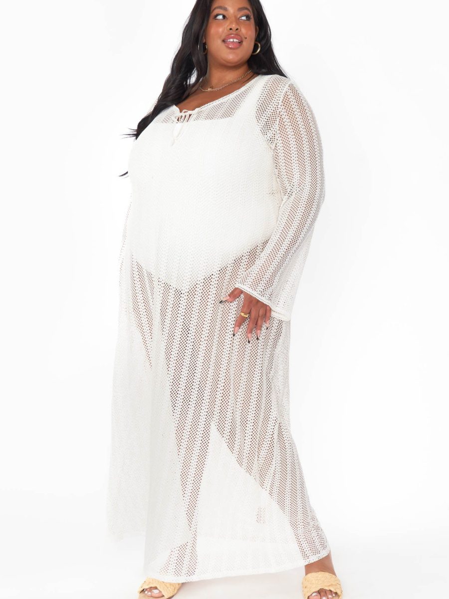 Vacay Coverup ~ White Crochet