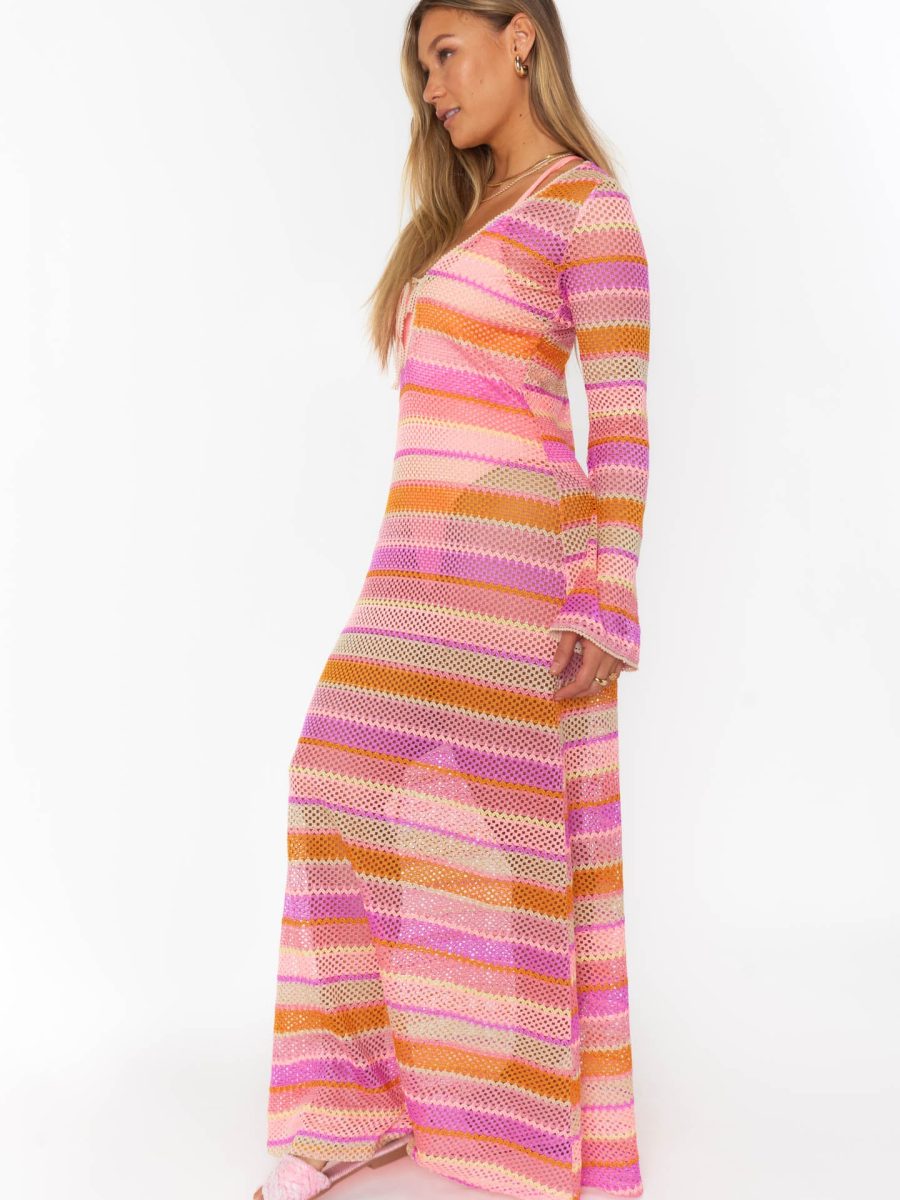Vacay Coverup ~ Melon Mixed Crochet