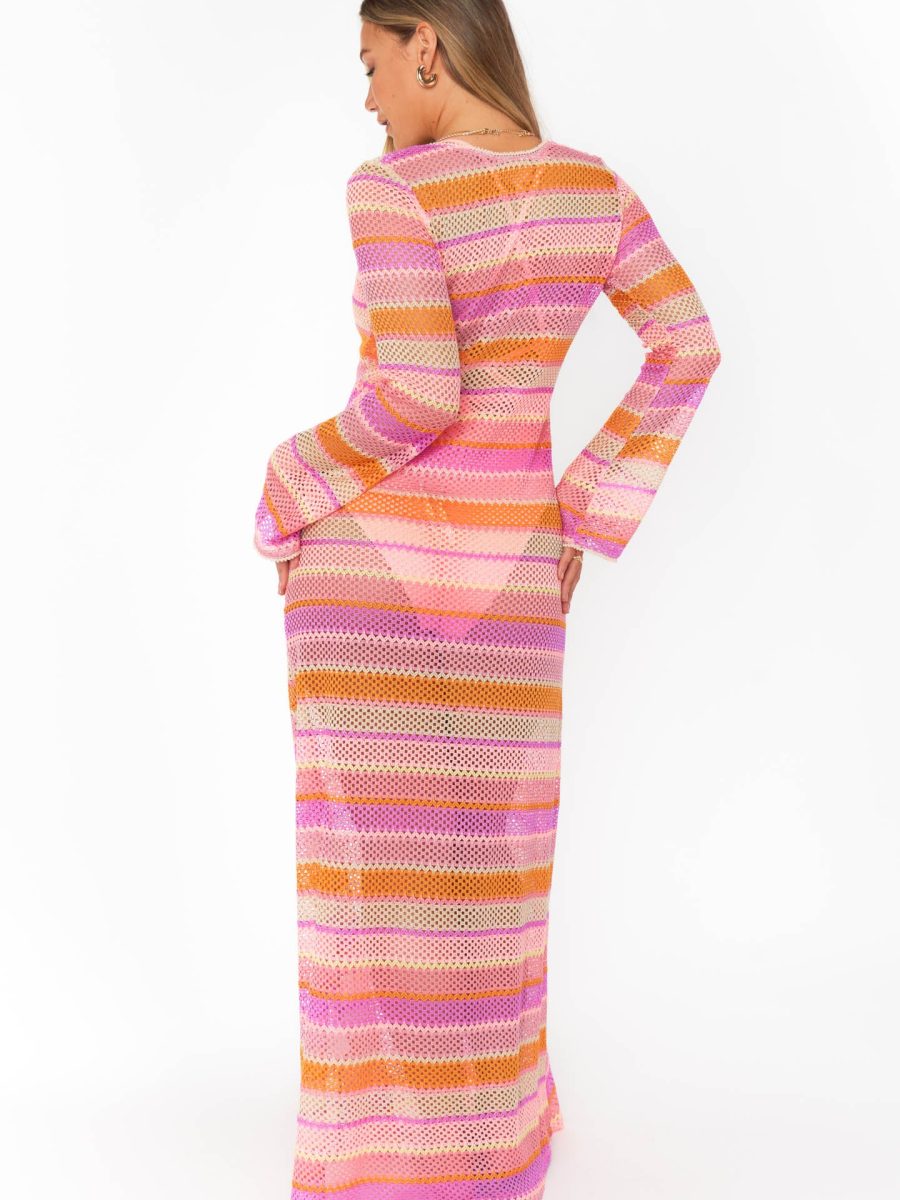 Vacay Coverup ~ Melon Mixed Crochet