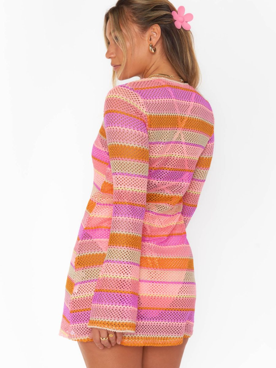 Vacay Mini Coverup ~ Melon Mixed Crochet