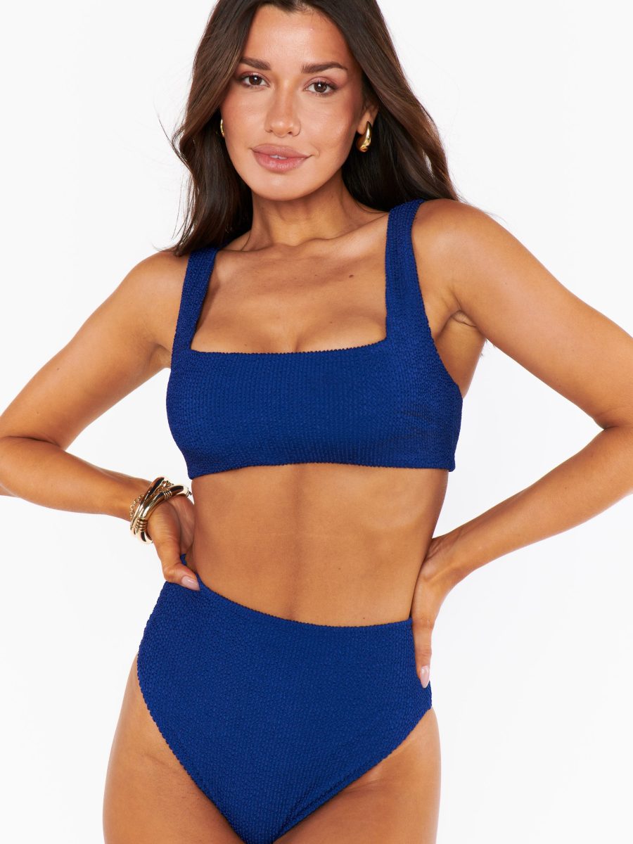 Hot Tub Top ~ Navy Scrunch