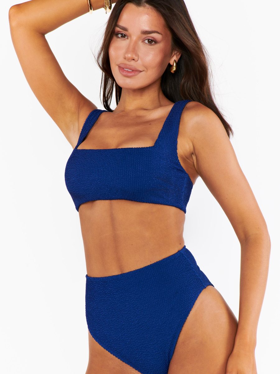 Hot Tub Top ~ Navy Scrunch