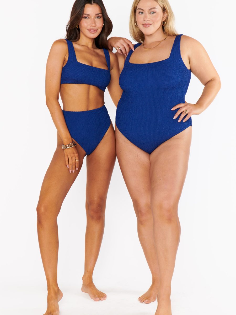 Hot Tub Top ~ Navy Scrunch